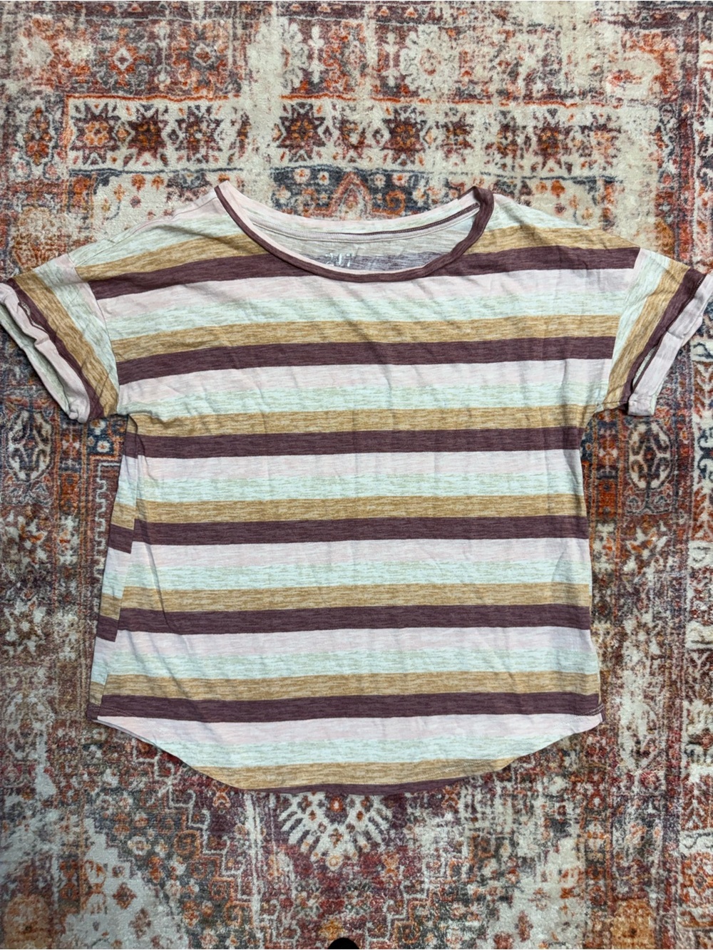 Maurices 24/7 Striped Dolman Tee Size Large
